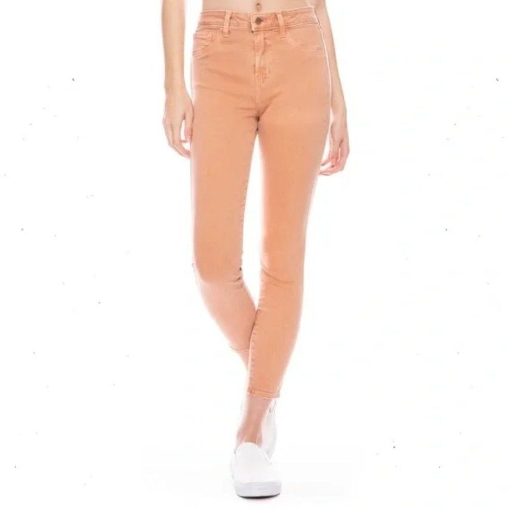 L’AGENCE Margot Skinny High Rise Jean Terracotta Size 25